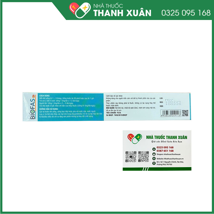 Pro Biofas hỗ trợ phục hồi hệ vi sinh đường ruột